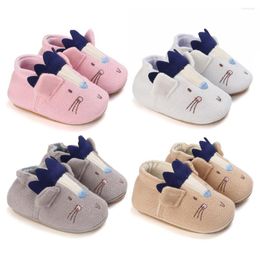 First Walkers Baby Shoes Soft Knitted Fabric Born Cartoon Dog Booties For Babies Boys Girls Infant Toddler Moccasins Slippers