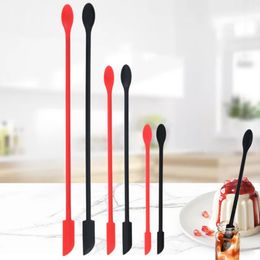 Baking Tools 3Pcs/Set Flexible Silicone Scraper Reusable Double Head Kitchen Jam Butter Spatula Makeup Face Mask Cream Brush Beauty Tool SN4757