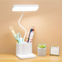 Table Lamps LED Lamp Stepless Dimmable Touch Bedroom Bedside Reading Light Learning Office Eye Protection Desk USB Rechargeable