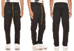 Men's Pants Top Edition High Street Multi-pocket Cargo Button-Up Pants High Quality Soft Comfortable Pants for Men Women T221205