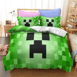 Bedding sets Sets US/Europe/UK Size Quilt Mine Cartoon Bed Cover Duvet Pillow Case 2-3 Pieces Adult Children 221205