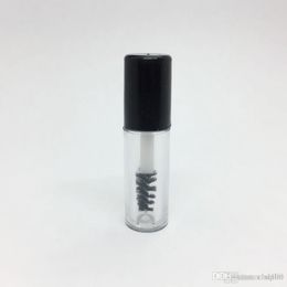 empty plastic 0.8 ml clear mini cute sample size mascara tube bottle with brush wand applicator