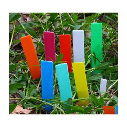 Garden Decorations One Word Garden Decorations Label Mini Plant Tags Marker Colourf Plastic Tag Colorfast Durable Classification Pot Dhu8R