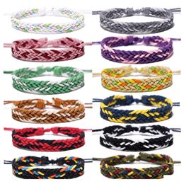 Charm Bracelets Charm Bracelets Friendship Bracelet Handwoven Cotton And Linen Adjustable Size 611 Inches Unisex Amlif Drop Delivery Ot0Cz