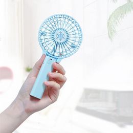 Portable Rechargeable Folding Fan USB Charging Handheld Fan Mini Removable Rotating Handheld Outdoor Pocket Fans Summer Party Favor f1206