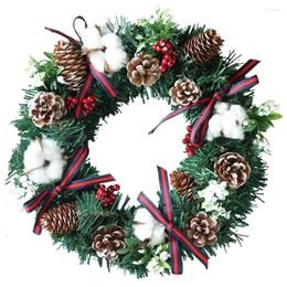 Christmas Decorations Wreath Pendant Merry Front Door Decoration Wall Artificial Pine Home Office