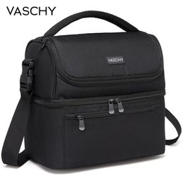 Ice PacksIsothermic s VASCHY Insulated Leak-proof in Dual Compartment Lunch Tote for Men Women 14 Cans Wine Bag Cooler Box 221205