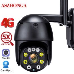 IP Cameras Wireless 4G Wifi Security IP Camera 5MP PTZ Auto Tracking 1080P HD 5X Optical Zoom Outdoor CCTV Night Vision Surveillance Cam T221205