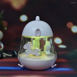 Night Lights Drop LED Light Children Animal Merry-go-round Cartoon Baby Lamp Rotate Vaulting Horse Carrousel