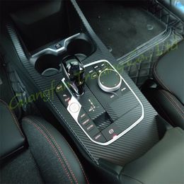 For BMW 2 Series G42 F44 2020-2021 Interior Central Control Panel Door Handle Carbon Fibre Sticker Decals Car styling Accessorie