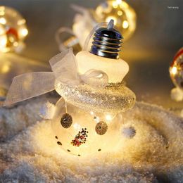 Christmas Decorations 3 PCS LED Ball Tree Snowman Bulb Ornament And Year Home Decoration Family Party Pendant