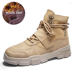 Boots Winter Waterproof Men Plush Super Warm Snow For Sneakers Size 39-44 Ankle Outdoor Shoes Botas Hombre