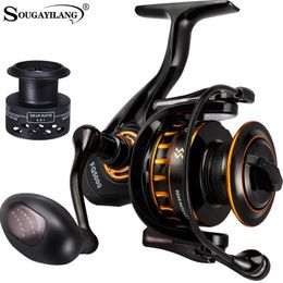 Baitcasting Reels Sougayilang Fishing Metal Spool Anticorrosion Spinning for Saltwate Carp Pesca Free Line Tool 221206