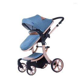 Strollers 2 In 1 Baby Stroller Light Folding Two-way Absorbers With Four Wheel Accessories European