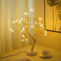 Night Lights LED Blossom Tree Fairy Light Decoration Indoor Lighting Table Bedside Lamp Room Party Bonsai Decor Gift