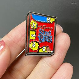 Brooches The Simps0ns Sing Blues Vintage Cassette Tape Badge Cartoon Enamel Pins For Backpacks