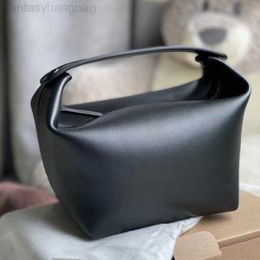 the row bag Leather Designer Bags bag Meal Bag minority and high very simple. Cow leather hand portable bucketClassic tote bag THE ROW 1D1U