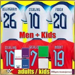 Angleterre FODEN soccer jerseys 2022 KANE STERLING GREALISH RASHFORD MOUNT BELLINGHAM ENGlANDS SANCHO 22 23 national Football shirt infants Men kids kit uniform