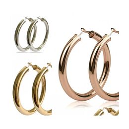 Hoop Huggie Punk Fashion 70Mm Diameter Wide Hoop Earrings For Women Statement Earring Jewellery Accessories 448 D3 Drop Delivery Dht1U