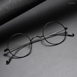 Sunglasses Frames Japan Pure Titanium Round Optical Glasses Myopia Reading Frame Men/Women KMN136 Retro Eyeglasses Oculos De Grau