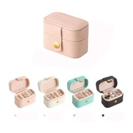 Ring Box Portable Small Jewelry Organizer Travel Simple Mini Gift Case Earring Storage Boxes