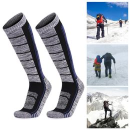 Sports Socks 1 Pair Ski High Elastic Non-slip Warm Feet Thick Long Tube Outdoor Winter Thermal Stockings For Hiking