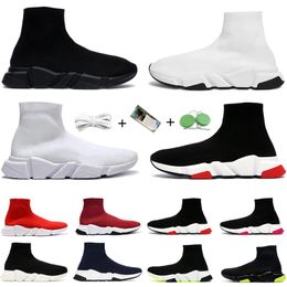 Casual Sock Shoe Men Women Boot Runners 1.0 Knit Running Shoes Sneaker Triple White Black Red Neno Oreo Yellow Graffiti Dark Navy Mens Trainers Sports Sneakers 36-45