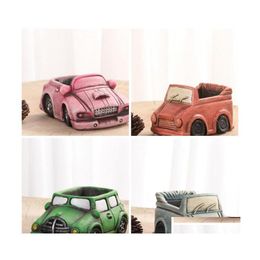 Planters Pots Car Shape Plant Pots Breathable Truck Planter Miniature Planters Mini Cement Flower Pot For Home Decoration High Qua Dhiyd