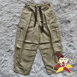 Men's Pants Kapital Kountry Pants Men Women Army Green Camouflage Cargo Pants Elastic Drawstring Casual Trousers T221205