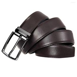 Belts Luxury Designer Pin Buckle Belt Casual Two-layer Cowhide Perforated Korean Golf Plus Size 130 CM