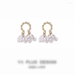 Backs Earrings Baroque Pearl Ear Clip Woman Vintage French 2022 Beads Glamour Party Wedding Accessories Items Gifts