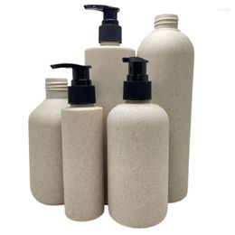Storage Bottles Eco 100/250/300/400/500ml Lotion Pump Bottle Biodegradable Shampoo Shower Gel Cosmetic Container Refill Facial Cleanser