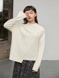 Women's Sweaters ZIQIAO 2022 Autumn Winter Design Women Candy Color Long Sleeve Loose Knit Pullover Japanese Sweet Jumpers