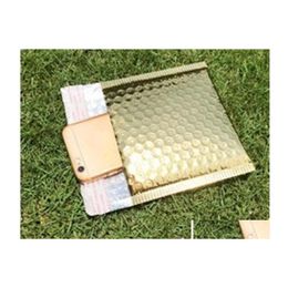 Packing Bags 50Pcs Cd/Cvd Packaging Bubble Bag Mailers Gold Paper Padded Envelopes Gift Mailing Envelope Bags 15X13Cmadd4Cm 673 K2 D Dhkqj