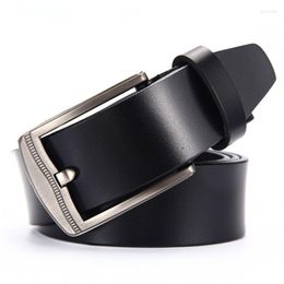 Belts Peikong Brand Genuine Men's Leather Fashion Belt Alloy Material Pin Buckle Business Retro Jeans Wild High Quality