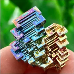 Bismuth Crystal Mineral Specimen Irregular Healing Stone Rainbow Aura Quartz Cluster Collection Therapy Energy Wicca Decoration