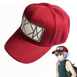 Ball Caps Anime x Hunter Killua Zoldyck Cosplay Baseball Cap Unisex Adjustable Embroidery Hat Prop Accessories 1206