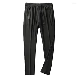 Men's Pants Men 2022 Autumn Men's Casual Ice Silk Thin Mens Sports Trousers Handsome Air-conditioned Plus Size 7XL