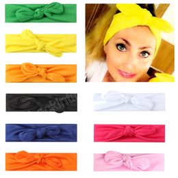 20x6cm Solid Colour Bunny Ears Elastic Women Headband DIY Clothing Decoration Girls Hair Accessories Photography Props