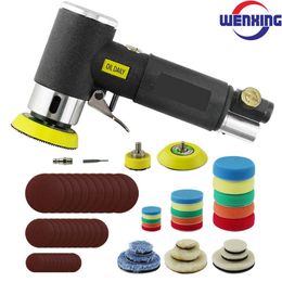 WENXING Orbit Air Sander Mini Pneumatic Grinding Machine set for Car Polishing High Speed Powered Polisher air tool