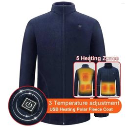 Hunting Jackets Men Heated Sweaters Fleece Coats Heating Cashmere Vest Winter Autumn Thickened Jacket Fashion Slim Furry Coat