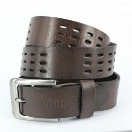 Belts Men High Quality Genuine Leather Belt Pin Buckle Waist Classic Original Cowskin Strap Vintage Design For Jeans Cowboy