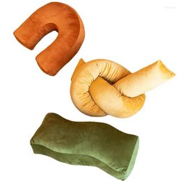 Pillow Soft Cosy Velvet U-shaped Decorative Throw Pillows Wave Twist Modern Stylish Bedroom Living Room Sofa Pad