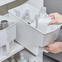 Storage Bottles Japanese Cabinet Box With Handle Large Capacity Sundries Organizer Saving Space Cosmetic Container Wwo66