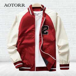 Mens Jackets Patchwork Jackets Men Sportswear Spring Autumn Casual Mens Baseball Jacket Streetwear Slim Pilot Coat Fitness Clothing EU Size 221205