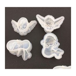 Baking Moulds Irregar Shape Sile Mods Mirror Angel Mermaid Modeling Molds Home Kitchen Cake Baking Mold Arrival 5 88Dy L1 Drop Deliv Dhefp