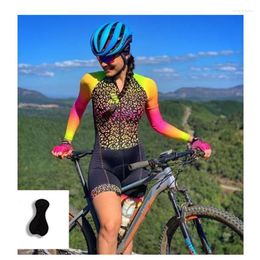 Racing Sets Women's Factory Price Wholesale Breathable Cycling Triathlon Set Jersey Professional Bike Jumpsuit