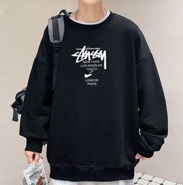 Men's Hoodies Sweatshirts Korean Version of The Trend Spring and Autumn Ins Round Neck Loose Long Sleeve T-shirt Teenage Top