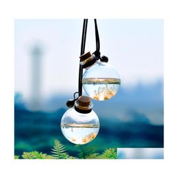 Essential Oils Diffusers Car Hanging Per Pendant Fragrance Air Freshener Empty Glass Bottle For Essential Oils Diffuser Mobiles Orna Dhetm