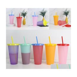 Mugs 24Oz Temperature Magic Sensing Cups Reusable 700Ml Mugs Plastic Colour Changing Cup Coffee Mug Drinking St 938 Z2 Drop Delivery Dh18U